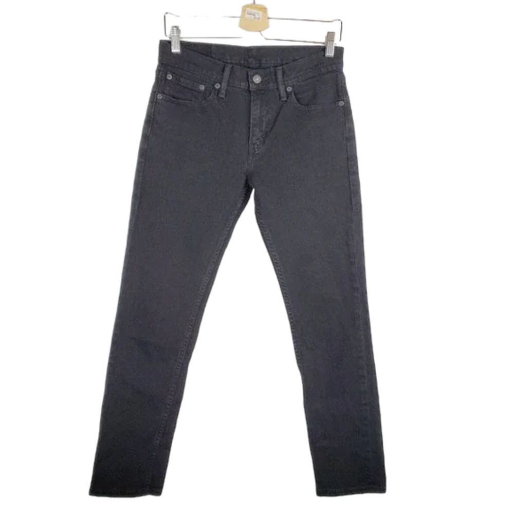 Levis 511 Men Denim Stone Wash Dark Slim Fit Zip Fly Casual Jeans Size 29x30